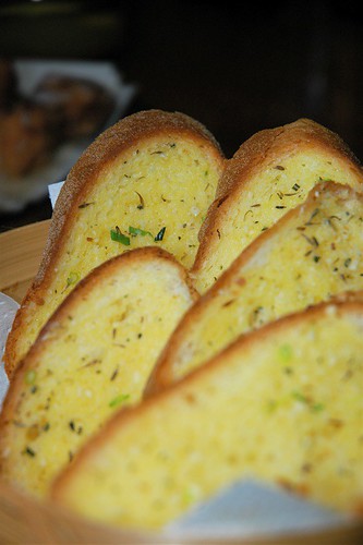 Home-made garlic bread